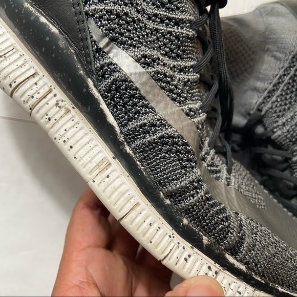 Nike Free Flyknit Mercurial Black Grey Silver 9 - Picture 6 of 10